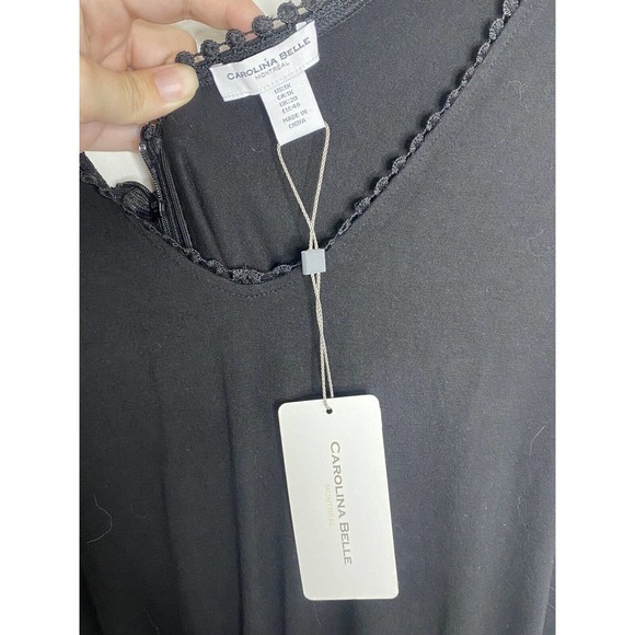 Carolina Belle Montreal Wide Leg Sleeveless Crop Jumpsuit Black Plus Sz 1X NEW - Picture 4 of 6